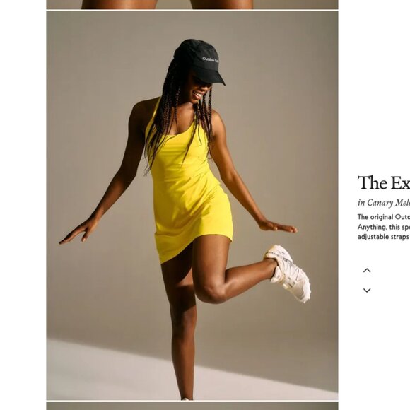 NWT Outdoor Voices The Exercise Dress Canary Melon - Picture 3 of 5